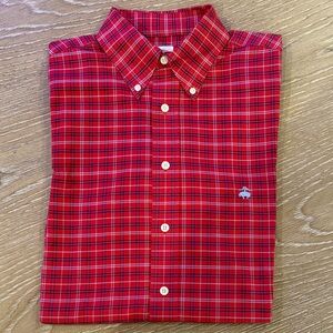 Brooks Brothers Red and Blue Plaid Men's Shirt